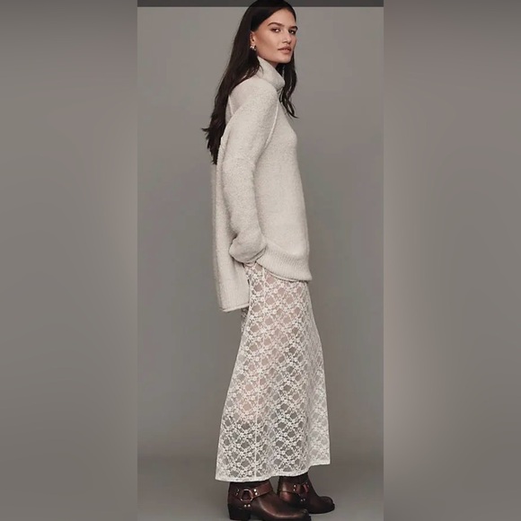 Anthropologie Pilcro Mock-Neck Tunic Sweater